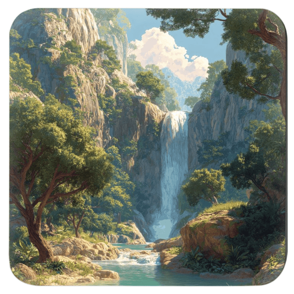 Image of a waterfall in nature.