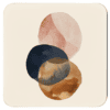 Square coaster with a neutral color abstract design.