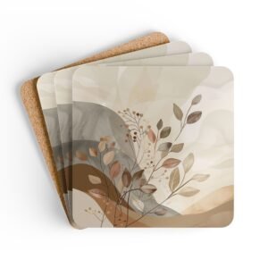 Soft Neutral Botanical Coasters